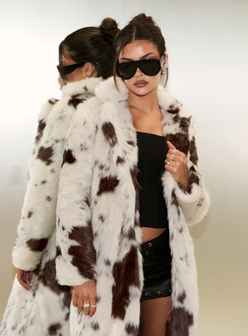 Winter Breeze Faux Fur Coat Multi