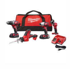 31% Off Milwaukee M18 4-Pc. Combo Kit 2695-24CX New. Was $349.99 background image