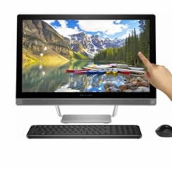NEW HP All-In-One 23.8" Intel i3-7100T 3GHz 6GB DDR4 1TB HDD Touchscreen Desktop Was $1199.99 background image